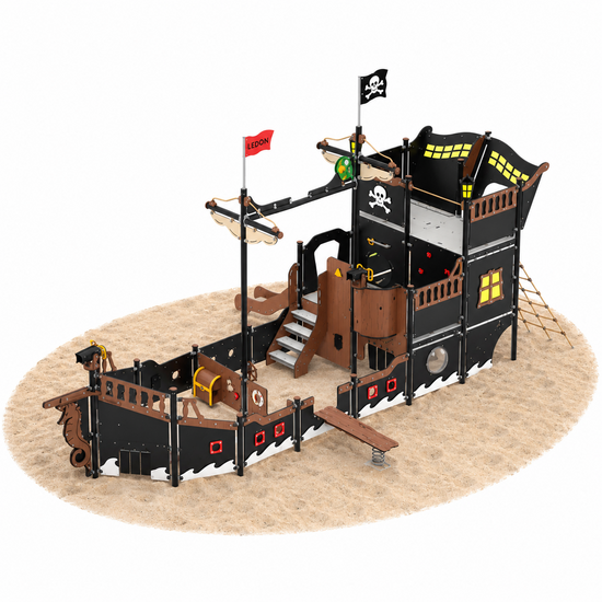 Speeltoren Pirates openbaar gebruik Piratenschip Openbaar