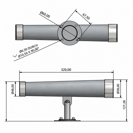 Telescoop Openbaar RVS 60mm