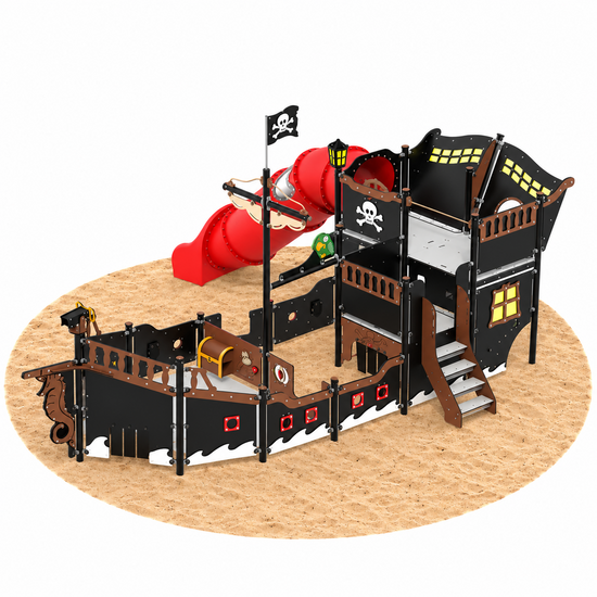Speeltoren Pirates Absalon C Piratenschip Openbaar