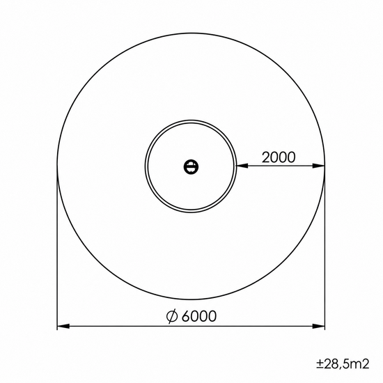 Europlay Carrousel Satellietschotel - 200 cm - tekening