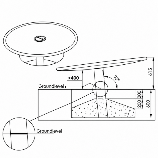 Europlay Carrousel Satellietschotel - 200 cm - tekening