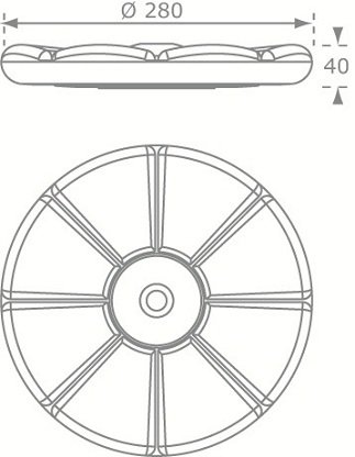 technische tekening schotelschommel