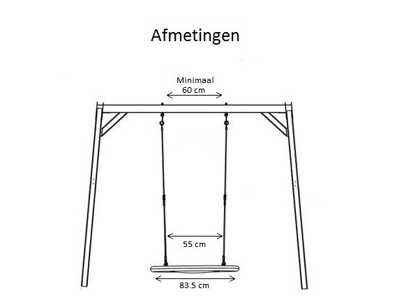 Afmetingen Nest schommel Ovaal