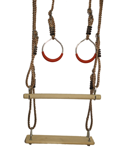 Schommelzitje met trapeze en ringen set