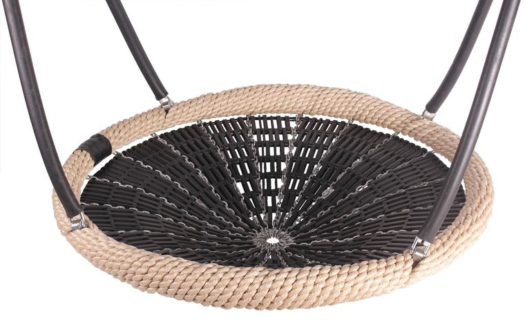 Huck Nestschommel beige/zwart Openbaar Ø120 cm