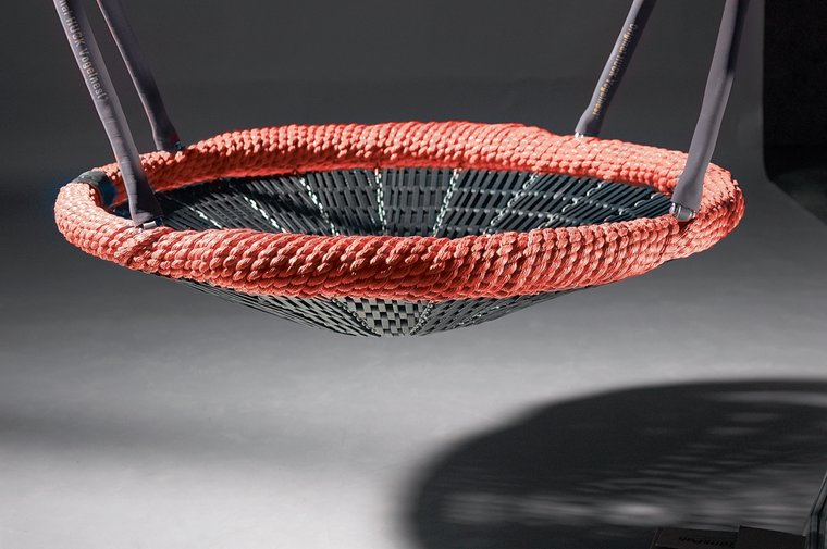 Huck Nestschommel rood/zwart Ø120cm