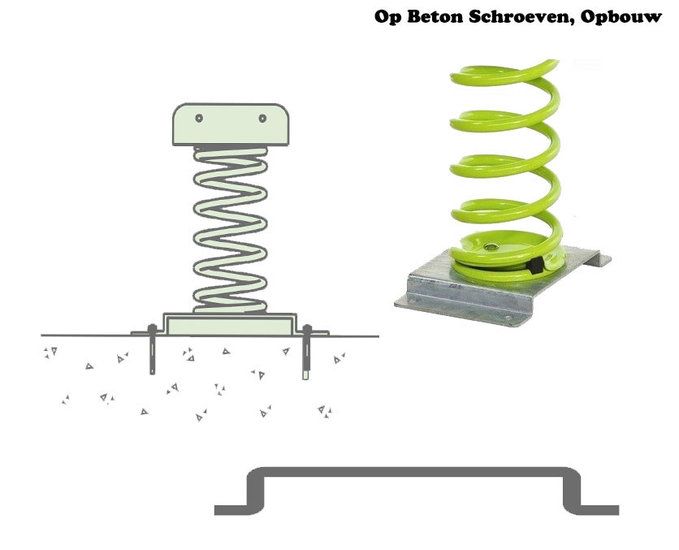Inbouw beton paal wipwap