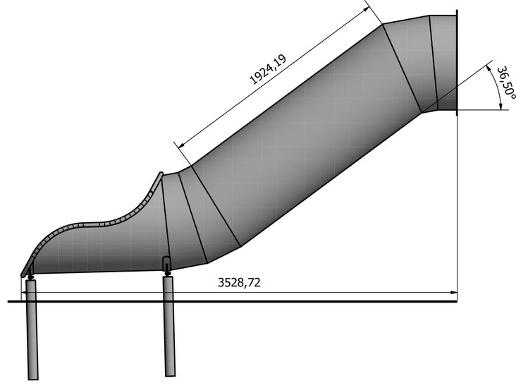 Afmetingen buisglijbaan