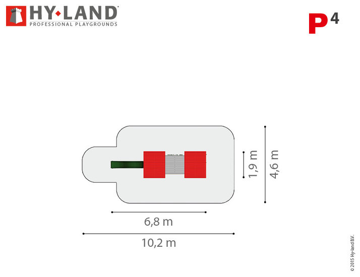 speeltorens hy-land glijbaan en dak P4 Plattegrond