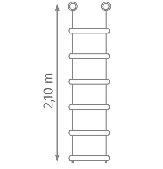 touwladder hoogte 210cm