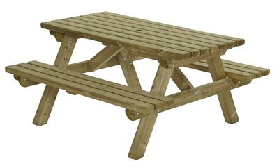 picknicktafel rechthoek rechthoekig kopen 150x150cm buiten