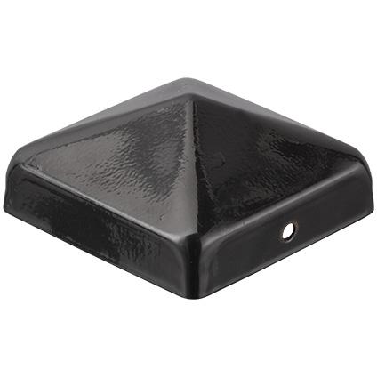 Paalornament Zwart Gepoedercoat Piramide 121x121 mm