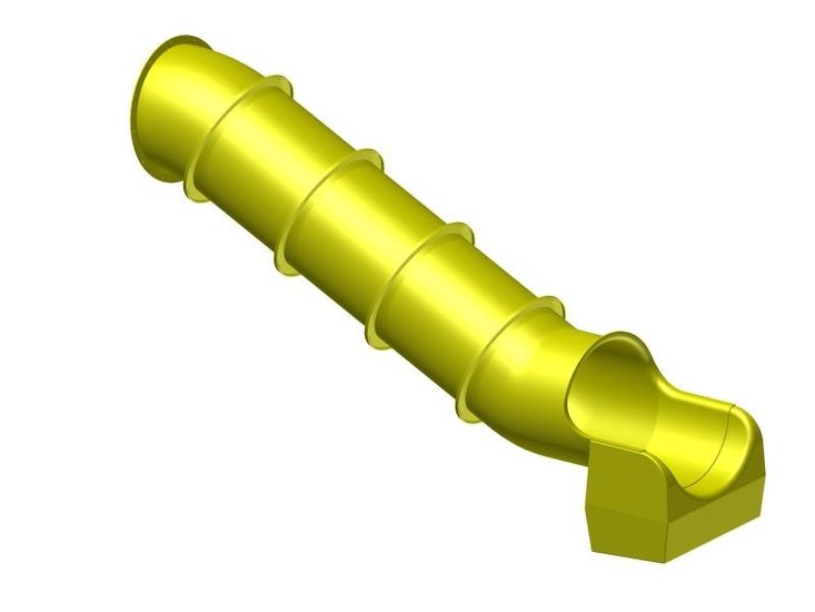 Kunststof modules buisglijbaan geel