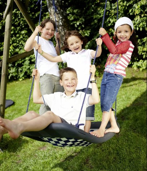 Multi Kids Schommel Extra Large Antraciet/Groen L166 x B66 cm online kopen bij de bruine schommels.nl