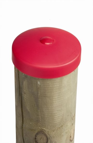 Paalornament Rond kunststof Ø180 mm Rood