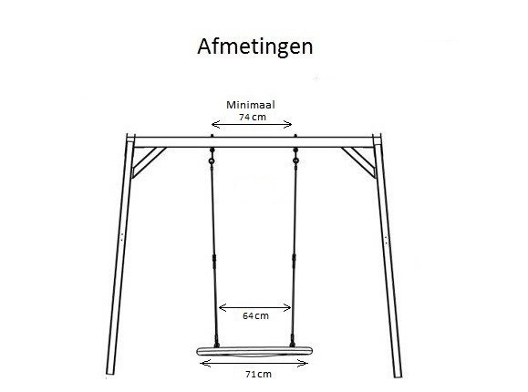 Afmetingen aan schommel Nestschommel Lig schommel Grandoh Multi Color