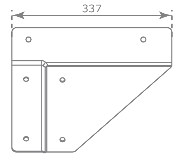 Afmetingen Hoekverbinding