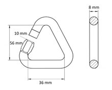 Noodschalm 56x36mm verzinkt SWL: 550kg