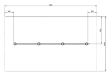 Vrije ruimte Duikelstang 120 cm met Robinia Palen Trio Openbaar