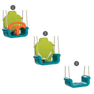 Babyzitje Groeimodel limoen groen/turquoise/oranje - Nieuw Model - Demontage stappen