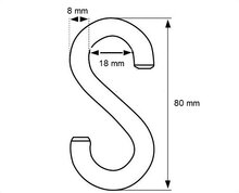 Afmetingen Stelacht Klapacht 80x8mm Verzinkt