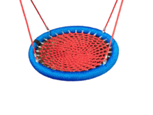 Nestschommel met fijn mazig net &Oslash;120 cm Blauw-Rood