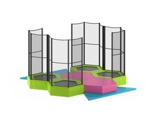 Peuter Mini Trampolinepark, 4 trampolines