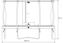 Berg Champion 430 Trampoline met Net Afmetingen