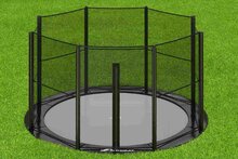 Akrobat Trampoline Primus Flat To The Ground 430 cm met veiligheidsnet Zwart