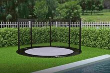 Akrobat Trampoline Primus Flat To The Ground 430 cm met half veiligheidsnet Zwart