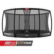 Berg Inground Elite Trampoline met veiligheidsnet Deluxe XL &Oslash;430 Grijs