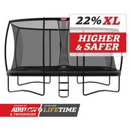 Berg Ultim Elite Trampoline 500 x 300 incl. Safetynet Deluxe XL Grijs openbaar