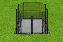 Akrobat Trampoline Primus Flat To The Ground 430x305 met Veiligheidsnet Zwart