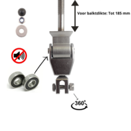 Schommelhaak RVS Openbaar Premium met 2 Kogellagers - Geluidstille / Geluidloze - Scharnier - M12 200mm