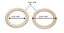 houten turnringen los afmetingen 