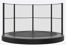 Akrobat Trampoline Primus Flat To The Ground 365 cm met half veiligheidsnet Grijs