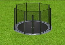 Akrobat Trampoline Orbit Flat To The Ground 244cm Antraciet met veiligheidsnet