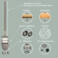 Schommelhaak RVS Openbaar Premium met 2 Kogellagers