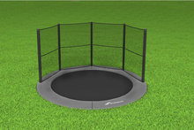 Akrobat Trampoline Orbit Flat To The Ground 365cm met Veiligheidsnet Antraciet