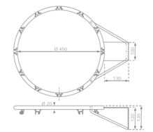 afmetingen Basketball ring