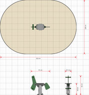 afmetingen veerdier speeltoestel speelplaats speeltuin camping