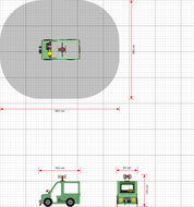 afmetingen tekening speelhuisje explore Off-Roader openbaar gebruik