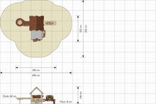 afmetingen tekening speelhuisje explore tobi openbaar gebruik