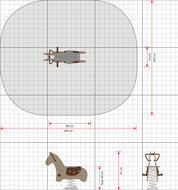 afmetingen tekening veertoestel explore pony