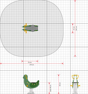 afmetingen tekening veertoestel explore bird