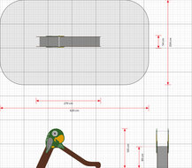 afmetingen tekening glijbaan explore parrot