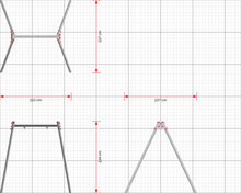 afmetingen tekening schommel 2 haken laag