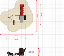 afmetingen tekening piraten schip boot