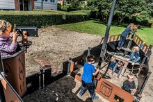 Speeltoren Pirates Olympia Piratenschip Openbaar