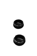 Verzinkte kunststof afdekdoppen zwart 32mm